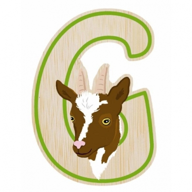 EverEarth Bamboo Letter G for Goat