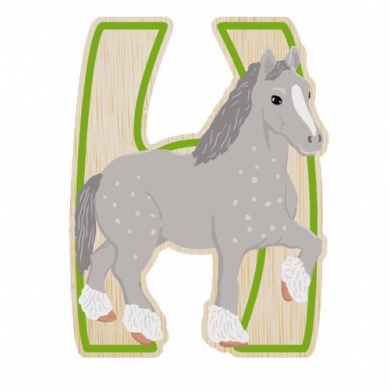 EverEarth Bamboo Letter H for Horse