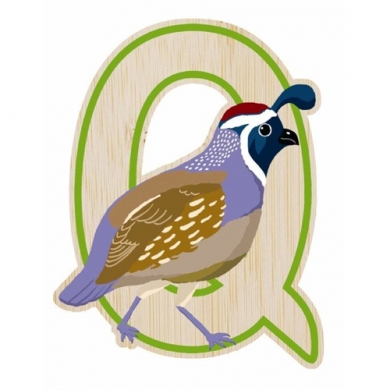 EverEarth Bamboo Letter Q for Quail