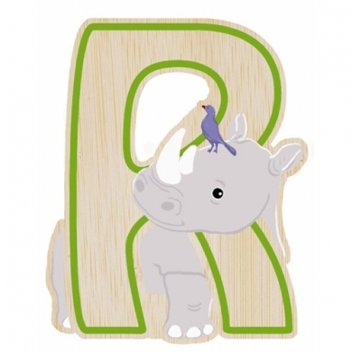 EverEarth Bamboo Letter R for Rhino