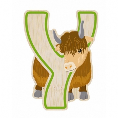 EverEarth Bamboo Letter Y for Yak