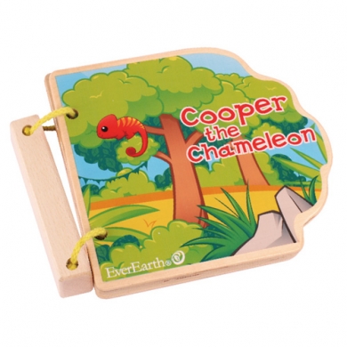 EverEarth Wooden Book Cooper the Chameleon