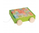 EverEarth 30pcs Alphabet Blocks Pull Along Wagon